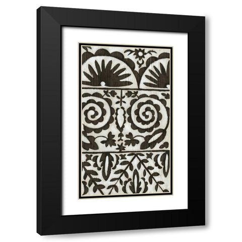 Flamenco Pattern I Black Modern Wood Framed Art Print with Double Matting by Zarris, Chariklia