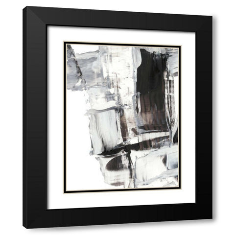 Topple III Black Modern Wood Framed Art Print with Double Matting by Harper, Ethan