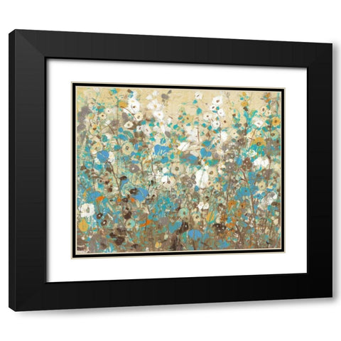 Flowering Vines I Black Modern Wood Framed Art Print with Double Matting by OToole, Tim