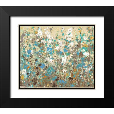 Flowering Vines I Black Modern Wood Framed Art Print with Double Matting by OToole, Tim