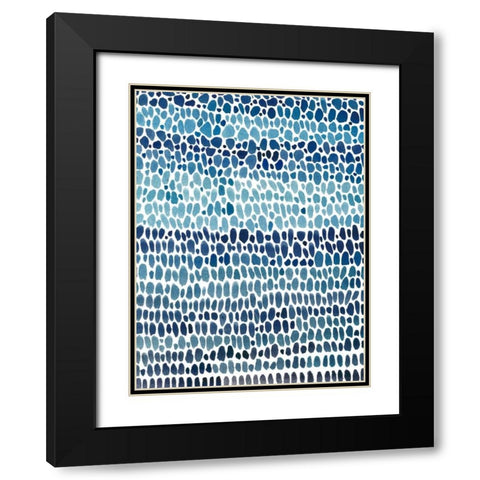 Blue Progression I Black Modern Wood Framed Art Print with Double Matting by OToole, Tim