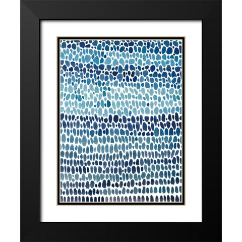 Blue Progression I Black Modern Wood Framed Art Print with Double Matting by OToole, Tim