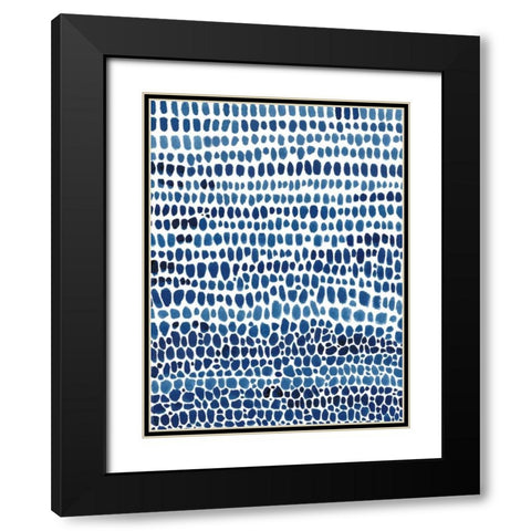 Blue Progression II Black Modern Wood Framed Art Print with Double Matting by OToole, Tim