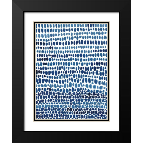 Blue Progression II Black Modern Wood Framed Art Print with Double Matting by OToole, Tim