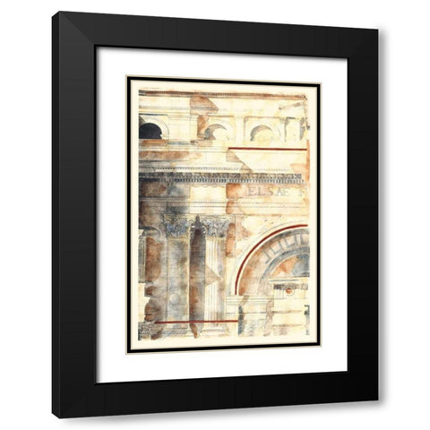 Classical Architecture I GOLD Black Modern Wood Framed Art Print with Double Matting by Vision Studio