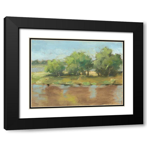 Muddy River II Black Modern Wood Framed Art Print with Double Matting by Harper, Ethan