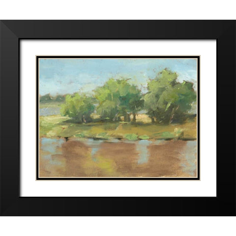 Muddy River II Black Modern Wood Framed Art Print with Double Matting by Harper, Ethan