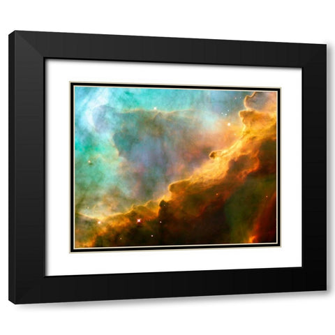 Space Photography X Black Modern Wood Framed Art Print with Double Matting by Unknown