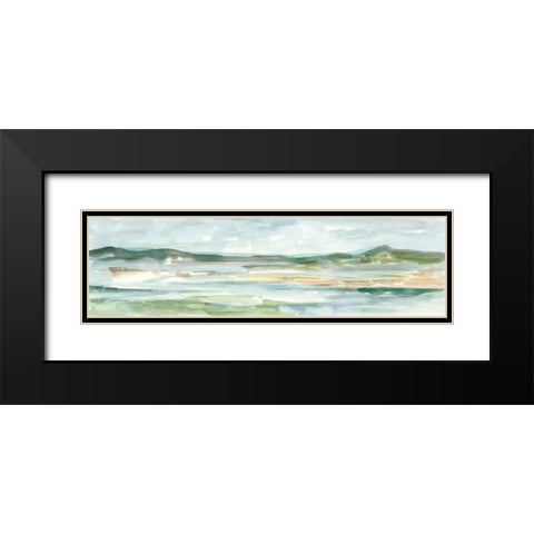 Panoramic Seascape II Black Modern Wood Framed Art Print with Double Matting by Harper, Ethan