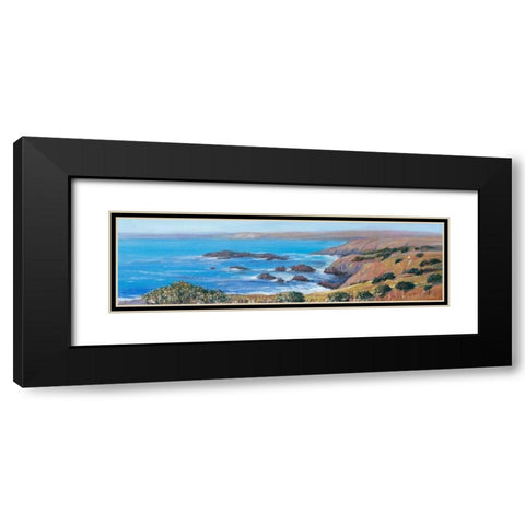 Panoramic Ocean View I Black Modern Wood Framed Art Print with Double Matting by OToole, Tim