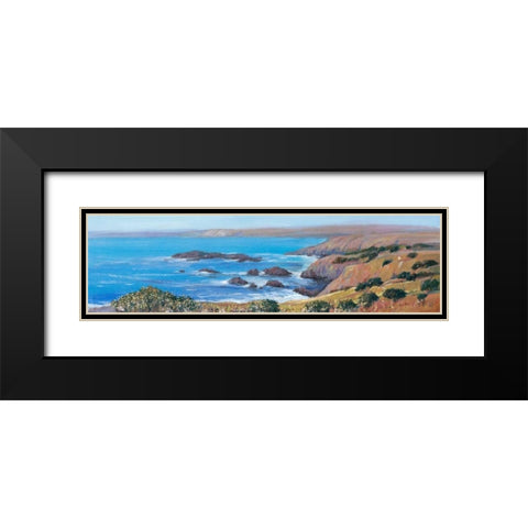 Panoramic Ocean View I Black Modern Wood Framed Art Print with Double Matting by OToole, Tim