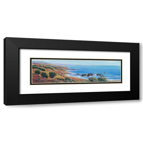Panoramic Ocean View II Black Modern Wood Framed Art Print with Double Matting by OToole, Tim