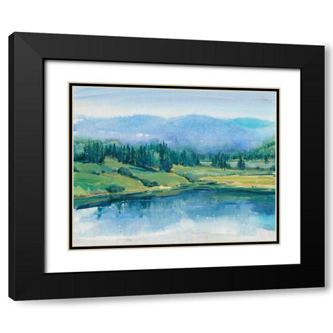 Mountain Lake II Black Modern Wood Framed Art Print with Double Matting by OToole, Tim