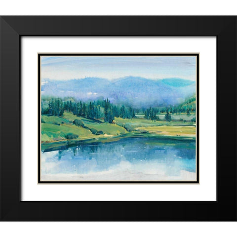 Mountain Lake II Black Modern Wood Framed Art Print with Double Matting by OToole, Tim