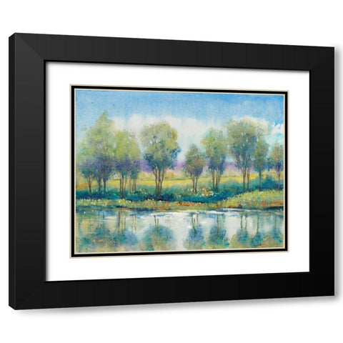 River Reflection I Black Modern Wood Framed Art Print with Double Matting by OToole, Tim