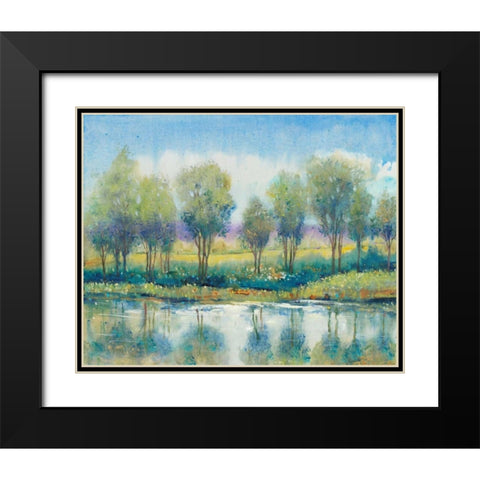 River Reflection I Black Modern Wood Framed Art Print with Double Matting by OToole, Tim
