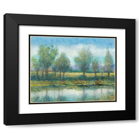 River Reflection II Black Modern Wood Framed Art Print with Double Matting by OToole, Tim