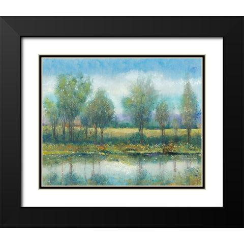 River Reflection II Black Modern Wood Framed Art Print with Double Matting by OToole, Tim