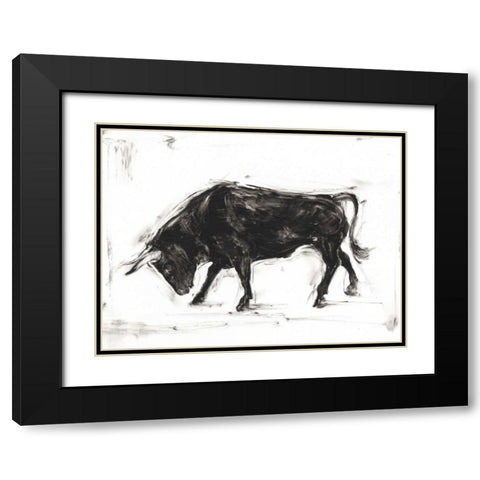 Toro I Black Modern Wood Framed Art Print with Double Matting by Harper, Ethan