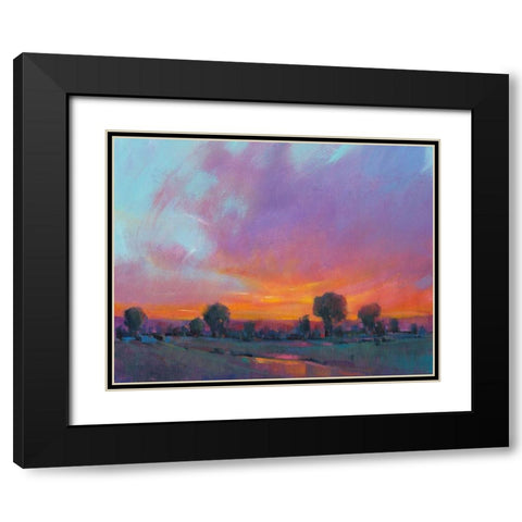Fiery Sunset I Black Modern Wood Framed Art Print with Double Matting by OToole, Tim