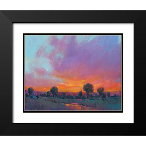 Fiery Sunset I Black Modern Wood Framed Art Print with Double Matting by OToole, Tim