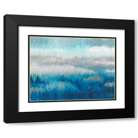 Above the Trees Abstract Black Modern Wood Framed Art Print with Double Matting by OToole, Tim