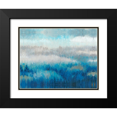 Above the Trees Abstract Black Modern Wood Framed Art Print with Double Matting by OToole, Tim