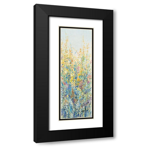 Custom Wildflower Panel III Black Modern Wood Framed Art Print with Double Matting by OToole, Tim