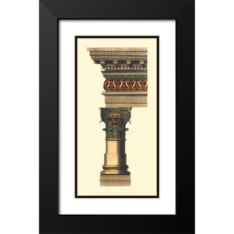 Column and Cornice I Black Modern Wood Framed Art Print with Double Matting by Vision Studio
