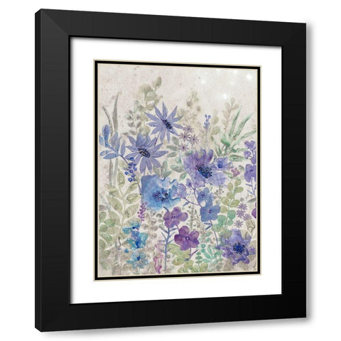 A Splash of Flowers I Black Modern Wood Framed Art Print with Double Matting by OToole, Tim