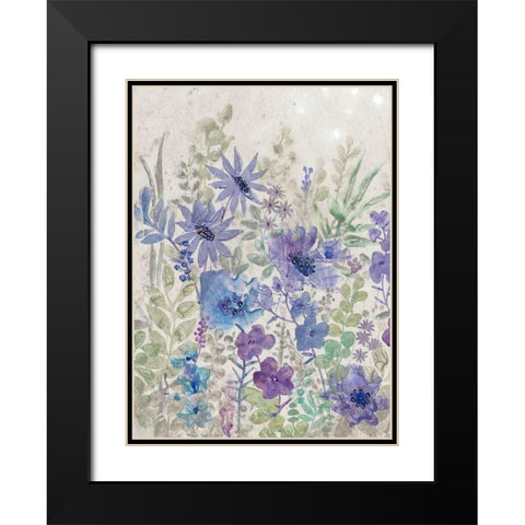 A Splash of Flowers I Black Modern Wood Framed Art Print with Double Matting by OToole, Tim