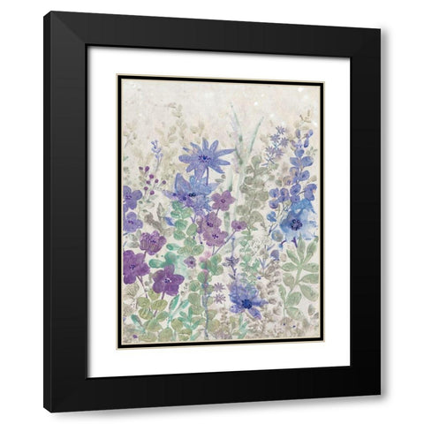 A Splash of Flowers II Black Modern Wood Framed Art Print with Double Matting by OToole, Tim