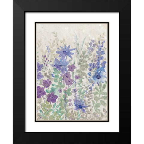 A Splash of Flowers II Black Modern Wood Framed Art Print with Double Matting by OToole, Tim