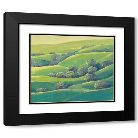 Hillside View I Black Modern Wood Framed Art Print with Double Matting by OToole, Tim