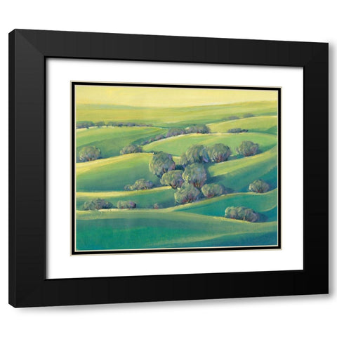 Hillside View II Black Modern Wood Framed Art Print with Double Matting by OToole, Tim