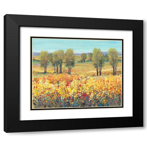 Golden Fields I Black Modern Wood Framed Art Print with Double Matting by OToole, Tim