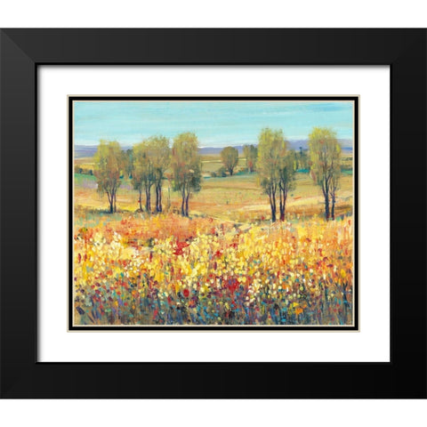 Golden Fields I Black Modern Wood Framed Art Print with Double Matting by OToole, Tim