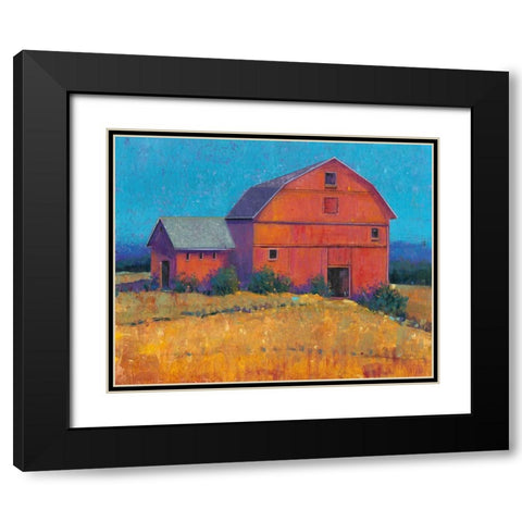Colorful Barn View I Black Modern Wood Framed Art Print with Double Matting by OToole, Tim