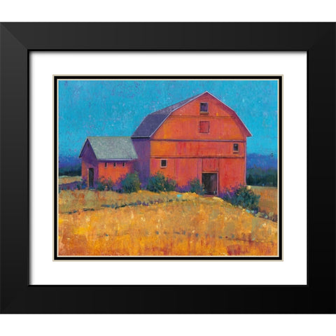 Colorful Barn View I Black Modern Wood Framed Art Print with Double Matting by OToole, Tim