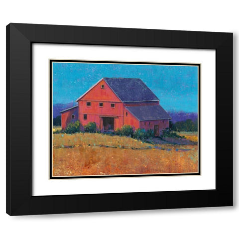 Colorful Barn View II Black Modern Wood Framed Art Print with Double Matting by OToole, Tim