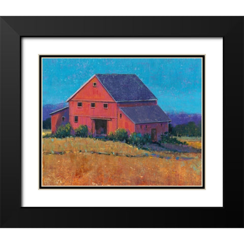 Colorful Barn View II Black Modern Wood Framed Art Print with Double Matting by OToole, Tim