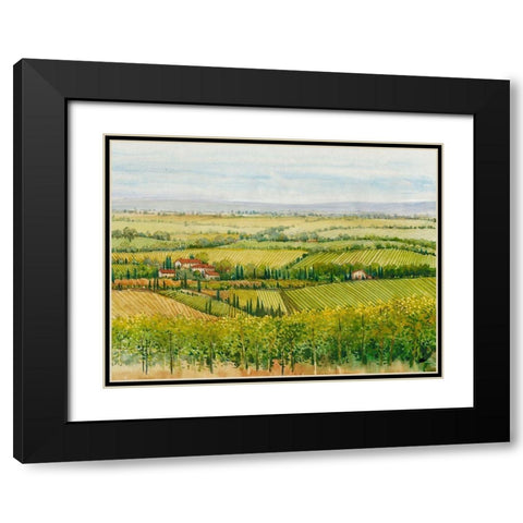 Wine Country View I Black Modern Wood Framed Art Print with Double Matting by OToole, Tim