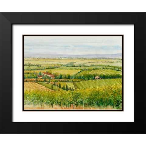 Wine Country View I Black Modern Wood Framed Art Print with Double Matting by OToole, Tim