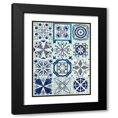 Kaleidoscope Tile III Black Modern Wood Framed Art Print with Double Matting by Borges, Victoria