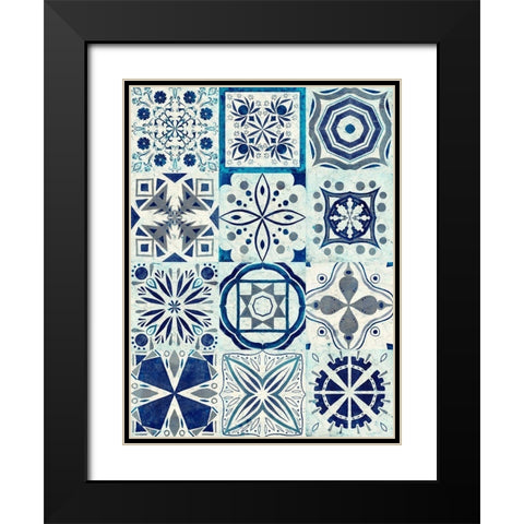 Kaleidoscope Tile III Black Modern Wood Framed Art Print with Double Matting by Borges, Victoria