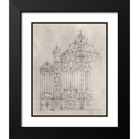 Iron Gate Design I Black Modern Wood Framed Art Print with Double Matting by Harper, Ethan