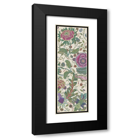 Tropical Chintz II Black Modern Wood Framed Art Print with Double Matting by Wang, Melissa