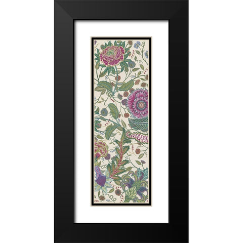 Tropical Chintz II Black Modern Wood Framed Art Print with Double Matting by Wang, Melissa