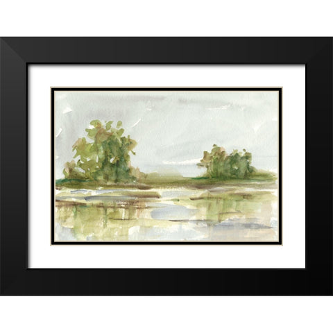 Muted Watercolor I Black Modern Wood Framed Art Print with Double Matting by Harper, Ethan