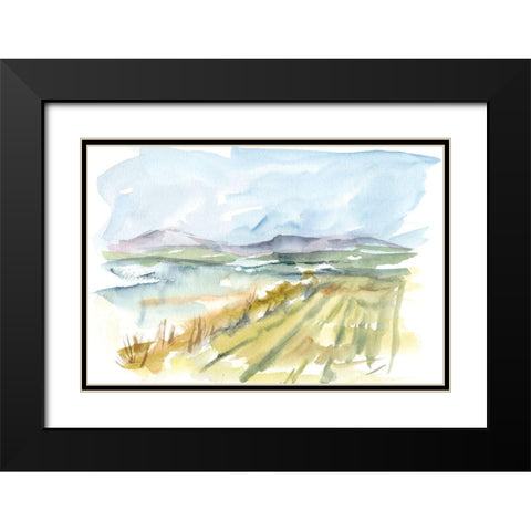 Vibrant Watercolor III Black Modern Wood Framed Art Print with Double Matting by Harper, Ethan